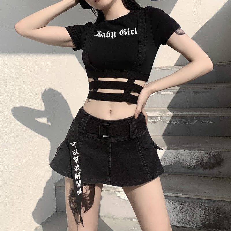 Crop Top O-Neck T-shirt